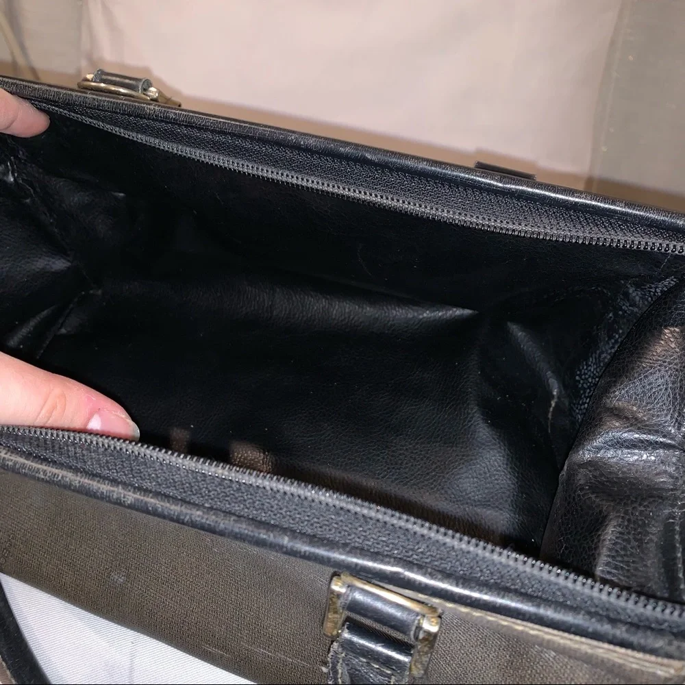 FENDI brown black Boston top handle purse vtg - Picture 9 of 13